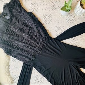 Connected Apparel Black Sequin Jump Suit 12